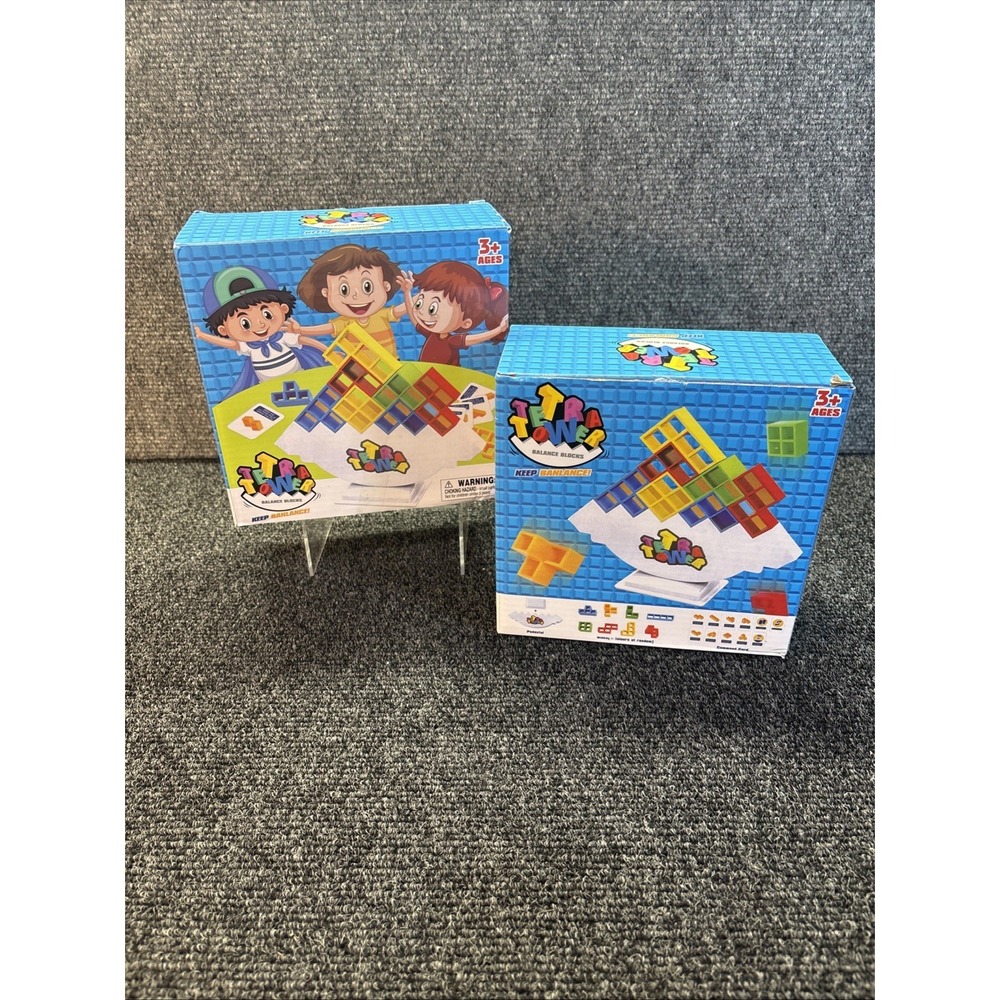 2 Boxes~Tetra Tower Balance‎ Blocks~NIB